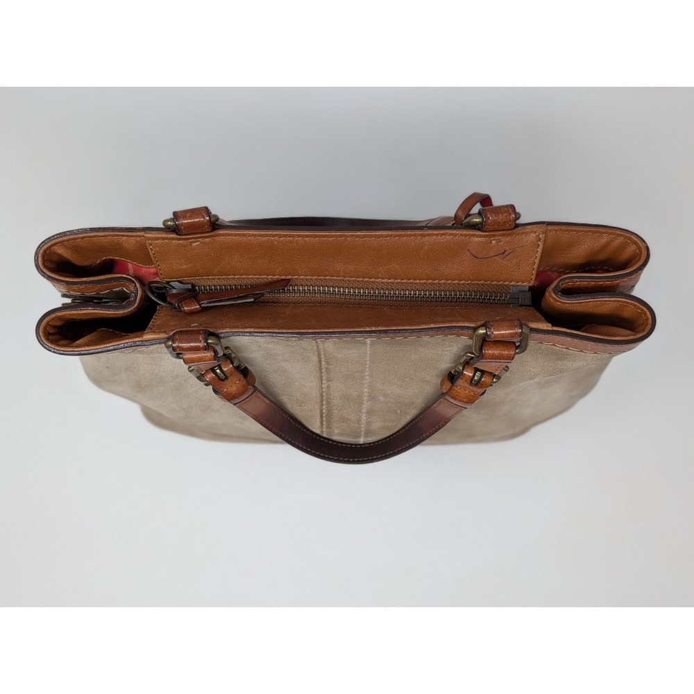 Vintage Coach 7476 Hampton Suede Tassel Satchel Bag Purse Camel Tan -*READ* - Picture 6 of 16